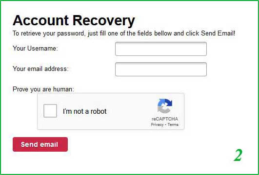 BongaCams Account Recovery Form