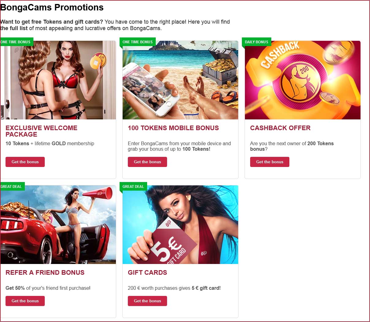 BongaCams Promotions