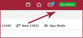 BongaCams Purchase tokens