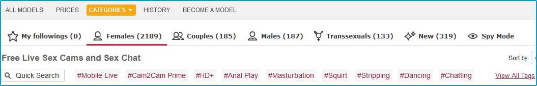 BongaCams What kind of models do you have