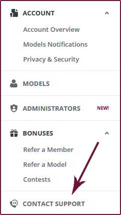 BongaModels contact methods
